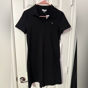 Calvin Klein Black Polo Midi Dress